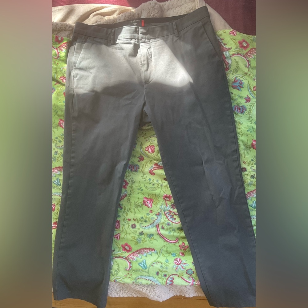 Dockers charcoal casual dress chinos